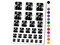 Sweet and Cute Flowers Rounded Block Letter Z Temporary Tattoo Water Resistant Fake Body Art Set Collection